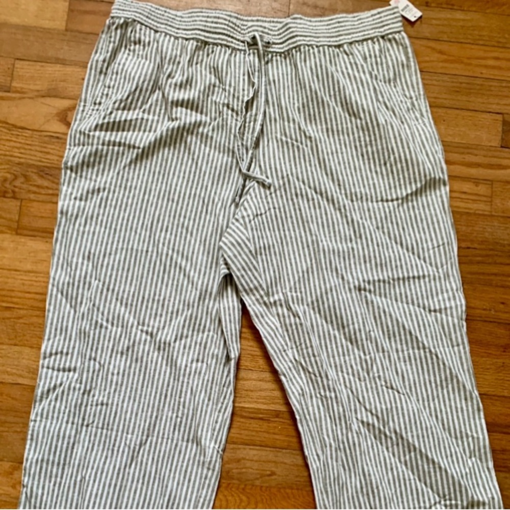 Striped Gray Linen Pants